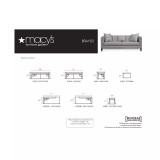 Braylei 61"  Fabric Track Arm Loveseat