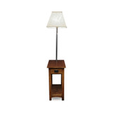Mission Lamp Table, Medium Oak Finish