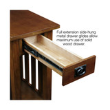 Mission Lamp Table, Medium Oak Finish