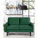 34.5" Wood, Steel, Foam and Polyester Micheal Loveseat