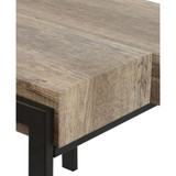 20" H Manufactured Wood, Metal and Iron Side Table