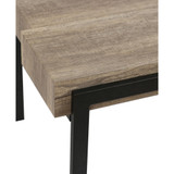 20" H Manufactured Wood, Metal and Iron Side Table