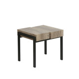 20" H Manufactured Wood, Metal and Iron Side Table