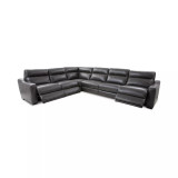 Gabrine 6-Pc. Leather Sectional with 3 Power Headrests