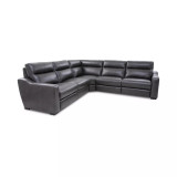 Gabrine 5-Pc. Leather Sectional with 3 Power Headrests