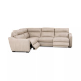 Gabrine 4-Pc. Leather Sectional with 2 Power Headrests