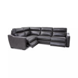 Gabrine 4-Pc. Leather Sectional with 2 Power Headrests