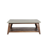 Brookside Cement-Top Wood Coffee Table
