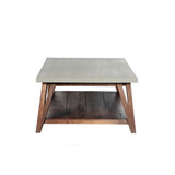 Brookside Cement-Top Wood Coffee Table