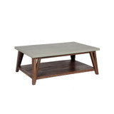 Brookside Cement-Top Wood Coffee Table