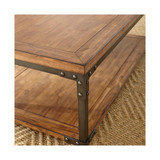 Lantana 48" Wood Finish Cocktail Table with Casters