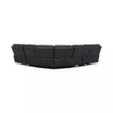 Binardo 136" 6 Pc. Zero Gravity Leather Sectional with 3 Power Recliners and 1 Console