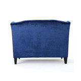 Leora Modern Glam Tufted Wingback Loveseat