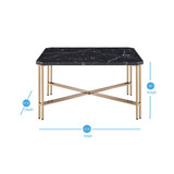 Daxton 31.5" Faux Marble Square Cocktail Table