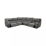 Terrine 6-Pc. Fabric Sectional with 3 Power Motion Recliners and 1 USB Console