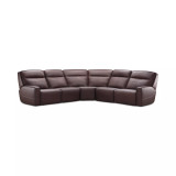 Dextan Leather 5-Pc. Sectional with 2 Power Recliners