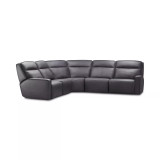Dextan Leather 5-Pc. Sectional with 2 Power Recliners