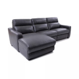 Gabrine 3-Pc. Leather Sectional with 1 Power Headrest and Chaise
