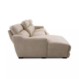 Gabrine 3-Pc. Leather Sectional with 1 Power Headrest and Chaise