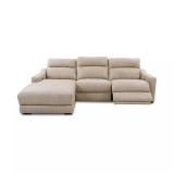 Gabrine 3-Pc. Leather Sectional with 1 Power Headrest and Chaise