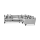 Laylanna 119" 3-Pc. Fabric Striped L-Shape Sectional