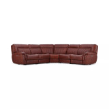 Thaniel 5-Pc. Leather Sectional with 3 Power Recliners