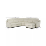 Julius II 5-Pc. Leather Chaise Sectional Sofa With 2 Power Recliners, Power Headrests & USB Power Outlet