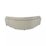 Julius II 5-Pc. Leather Chaise Sectional Sofa With 2 Power Recliners, Power Headrests & USB Power Outlet