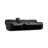 Thaniel 4-Pc. Leather Sectional with 3 Power Recliners and 1 USB Console