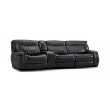 Thaniel 4-Pc. Leather Sectional with 3 Power Recliners and 1 USB Console