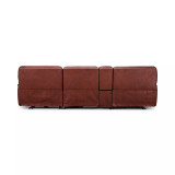 Thaniel 4-Pc. Leather Sectional with 3 Power Recliners and 1 USB Console