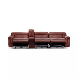 Thaniel 4-Pc. Leather Sectional with 3 Power Recliners and 1 USB Console