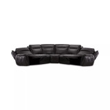 Lenardo 5-Pc. Leather Sectional with 2 Power Motion Recliners