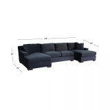 Marristin 146" 3-Pc. Fabric Double Chaise Sectional