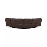 Binardo 123" 5 Pc Zero Gravity Leather Sectional with 3 Power Recliners