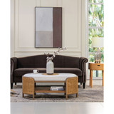 Elaine 77" Camel Back Sofa with Nailhead Accents