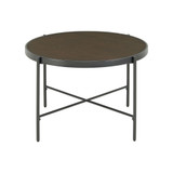 Carlo Round Coffee Table with Wooden Top
