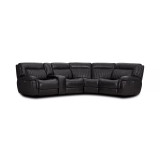 Thaniel 5-Pc. Leather Sectional with 2 Power Recliners and 1 USB Console