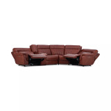 Thaniel 5-Pc. Leather Sectional with 2 Power Recliners and 1 USB Console