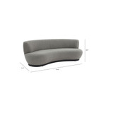 Stevie 89" Boucle Curved Back Sofa