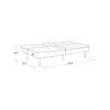 Serta Misa Convertible Futon with Power and USB Ports
