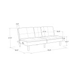Serta Misa Convertible Futon with Power and USB Ports