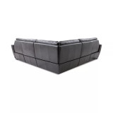 Gabrine 5-Pc. Leather Sectional with 2 Power Headrests