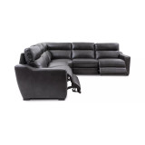 Gabrine 5-Pc. Leather Sectional with 2 Power Headrests