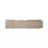 Wrenley 166" 3-Pc. Fabric Cuddler Chaise Sectional Sofa