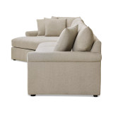 Wrenley 166" 3-Pc. Fabric Cuddler Chaise Sectional Sofa