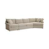 Wrenley 166" 3-Pc. Fabric Cuddler Chaise Sectional Sofa