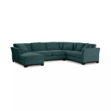 Elliot II 138" Fabric 3-Piece Chaise Sleeper Sectional