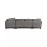 Elliot II 138" Fabric 3-Piece Chaise Sleeper Sectional