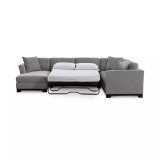 Elliot II 138" Fabric 3-Piece Chaise Sleeper Sectional